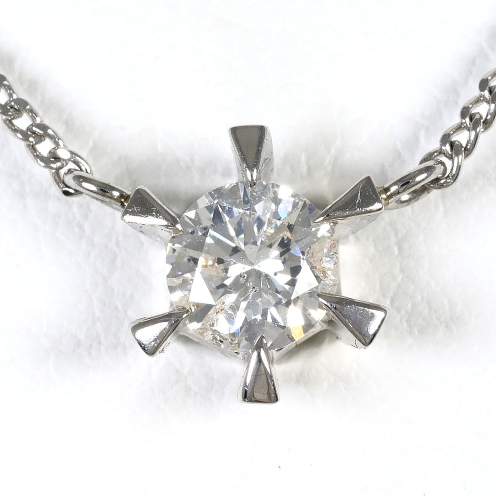 PT Platinum PT850 Necklace with 0.31ct Diamond (I1 clarity), Total Weight 2.7...